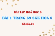 Bài 1 trang 69 SGK Hóa 8: Công thức tỉ khối của chất khí, của khí A đối với không khí, của khí A đối với khí B